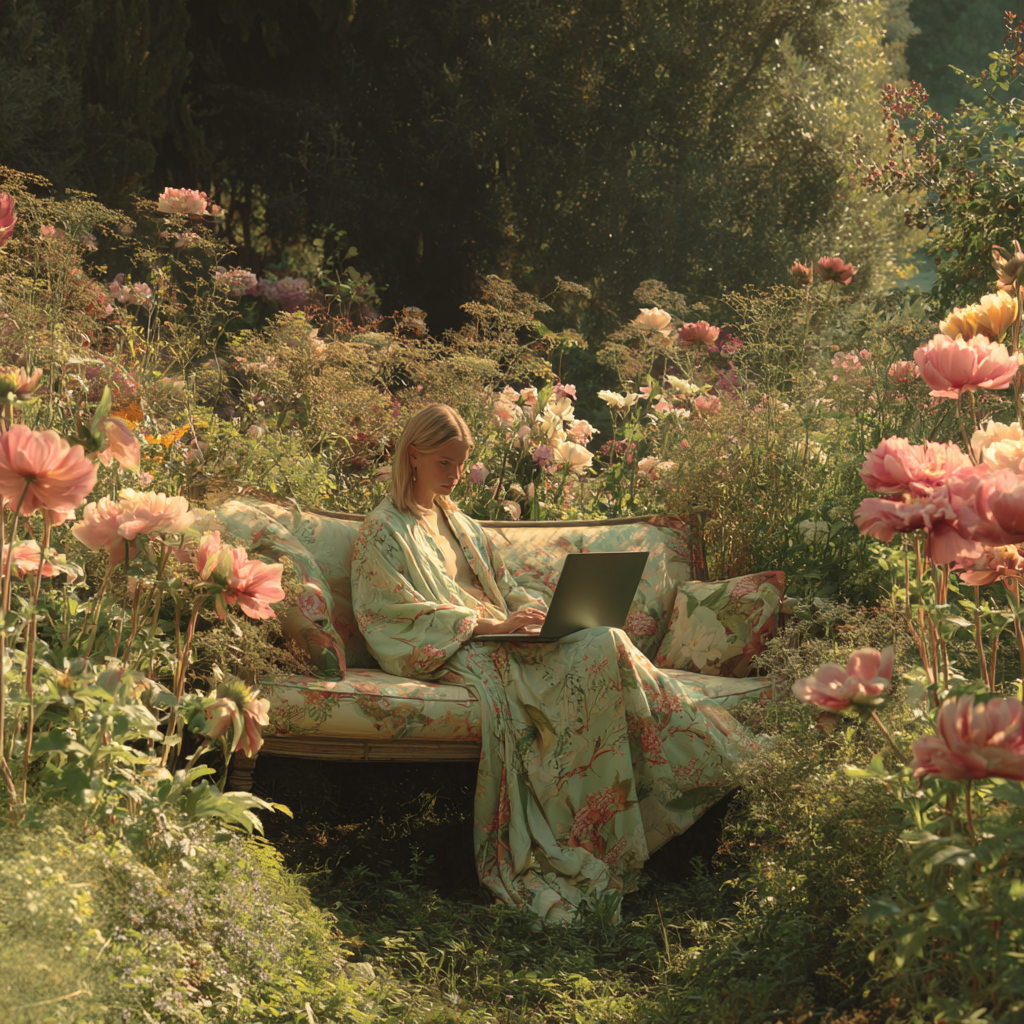 Working from the garden